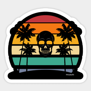 Skull in Paradise Sticker